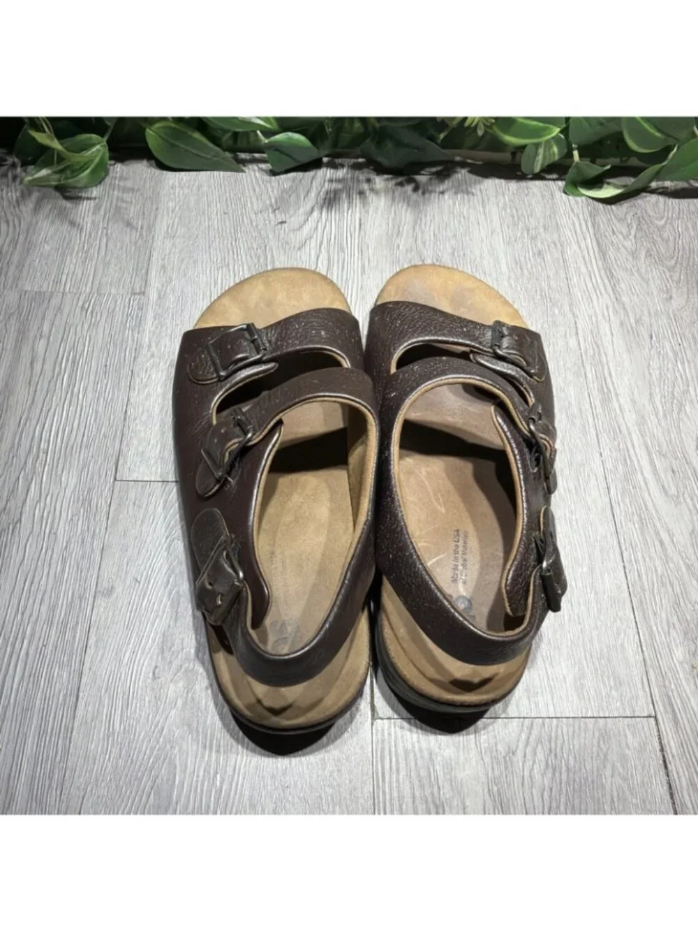 SAS Bravo Sandal Brown Leather 10.5 Wide Men's Shoes Comfort